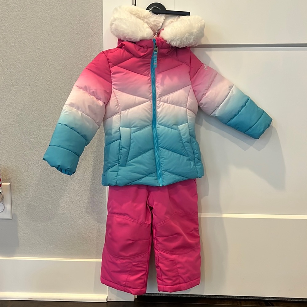 Toddler girls snow bib and coat